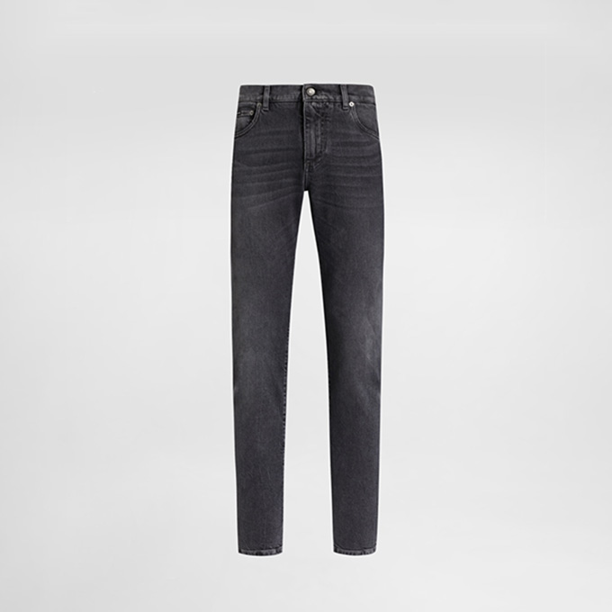 dolce & gabbana slim-fit washed denim jeans